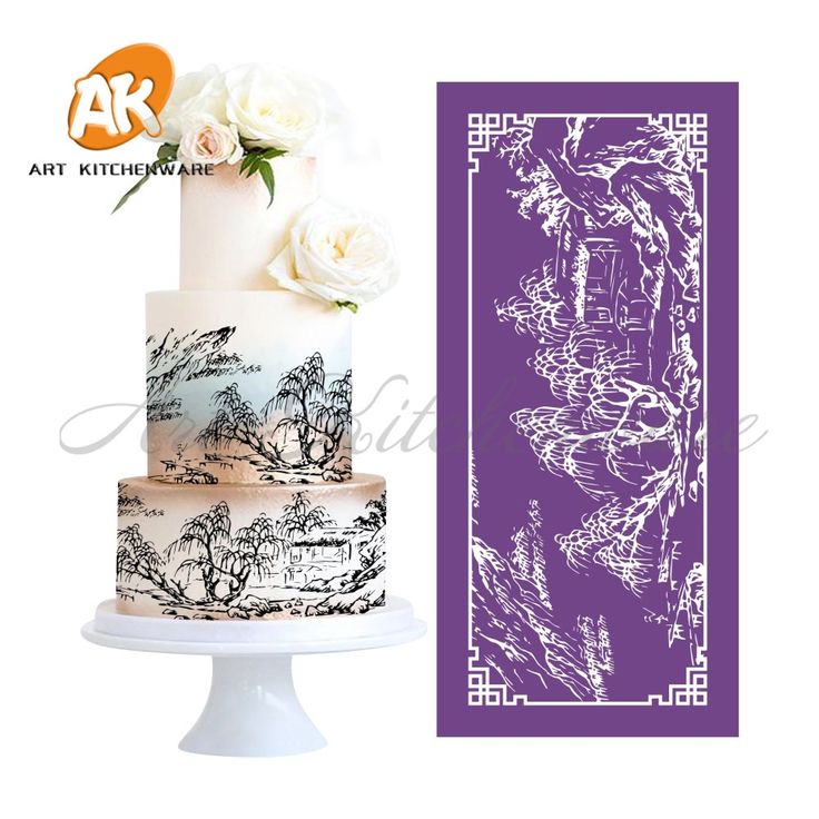 Torta Cioccolato e Dessert 8 Pezzi Stencil Pizzo Torta Stencil per Decorazione di Torte Stencil per Torta Laterale Stencil Cake Pizzo di Plastica Stencil Pizzo Torta Tappetino per Mousse