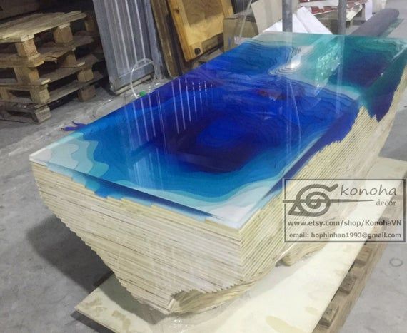 Abyss Table Replica Using Instead Of Glass Ocean Coffee Wood Resin Design Wood Resin Table, What Can I Use Instead Of Glass For A Table Top