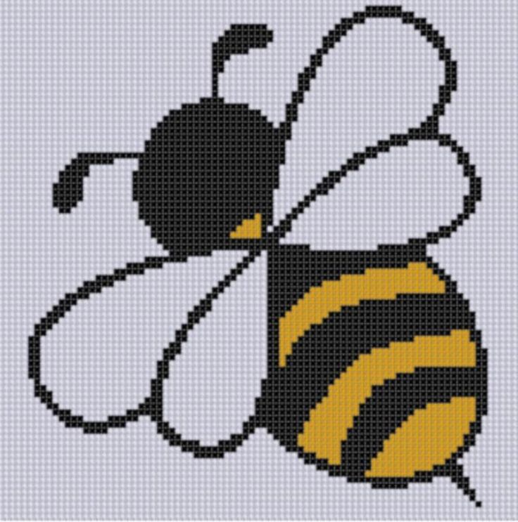Bee 6 Cross Stitch Pattern | Cross stitch patterns, Cross ...