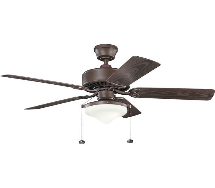 Kichler 339516sbk Ceiling Fan Satin Black 52 Outdoor With Light Fans Ceiling Fan Satin Black, Black Outdoor Ceiling Fan With Light