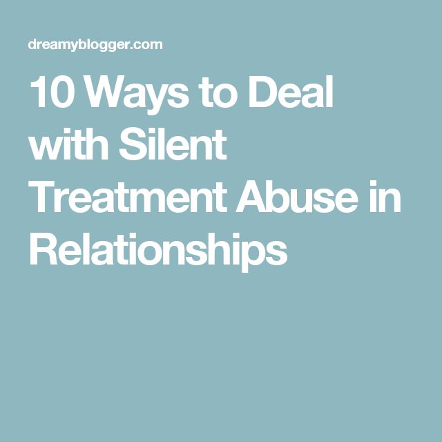 Silent treatment abuse from spouse