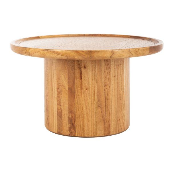 Roxy Coffee Table Pedestal Coffee Table Round Wooden Coffee