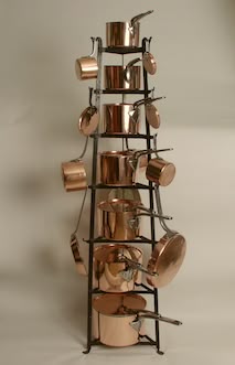 Exceptional Set Matched Of Victorian Copper Cook Wear With Matched Set Of Victorian Copper Cook Wear With Wrought Iron Stand Consists 11 Sauce Pans Lids And Other Piec Bakeware In 2018