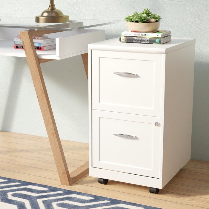 Gigi 2 Drawer Mobile File Cabinet Filing cabinet Mobile home