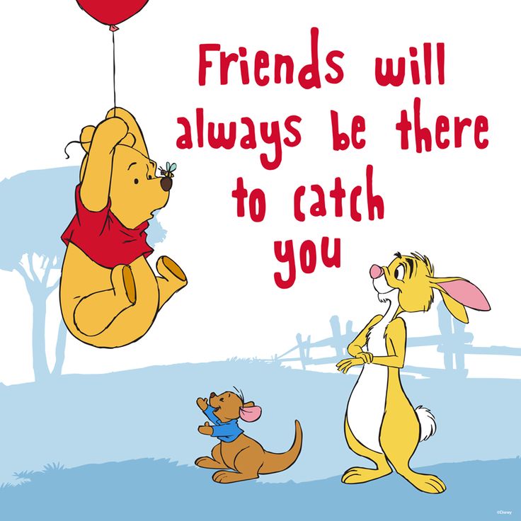 Friends will always be there to catch you | Winnie the pooh, Winnie the