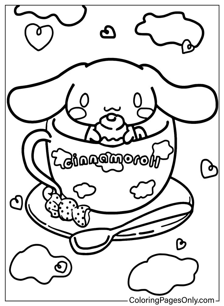 78 Free Printable Cinnamoroll Coloring - E84ea8251827295d2185edb6b853637a