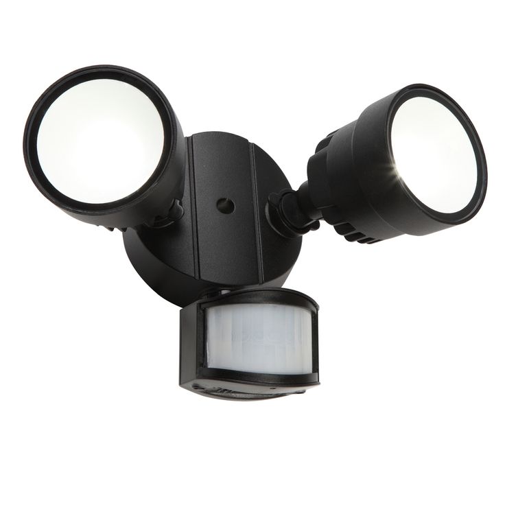 Shop Utilitech Pro 110Degree 2Head Black LED MotionActivated Flood