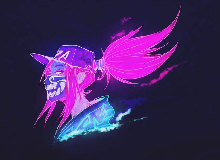 KDA Akali - Fan Art by Lazriell | League of legends logo, Champions