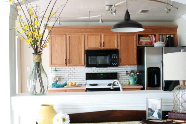 Update Builder Grade Cabinets Fast Without Painting Wood Kitchen Oak Colors Wood Kitchen Cabinets Oak, What Type Of Kitchen Cabinets Cannot Be Painted
