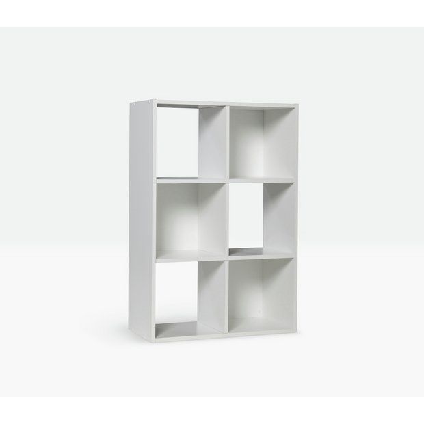 Argos Home Squares 6 Cube Storage Unit White Units Argos Home Squares 6 Cube Storage