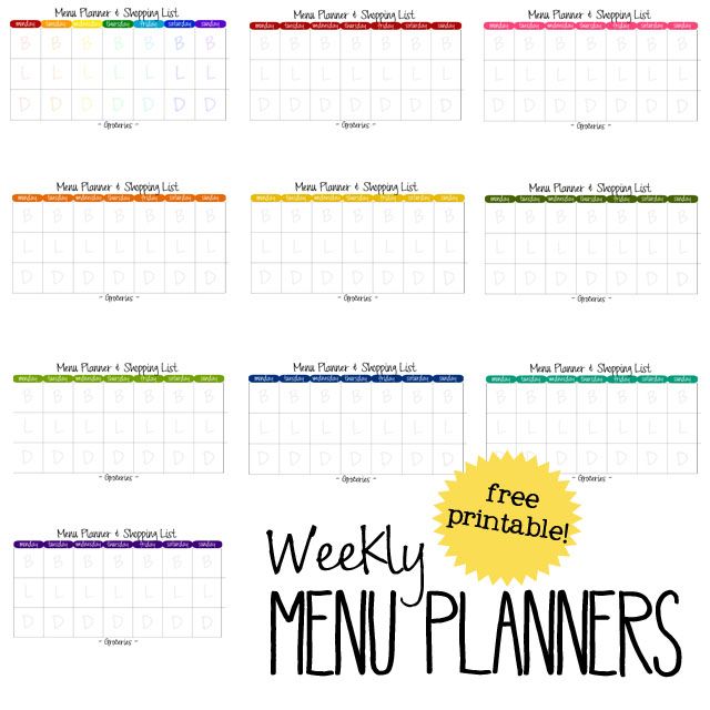 Best 25+ Meal planning templates ideas on Pinterest Meal - menu for the week template Best 25+ Meal planning templates ideas on Pinterest Meal - menu for the week template
