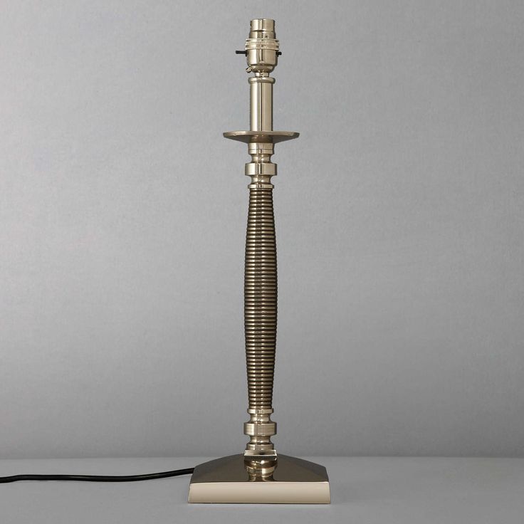 John Lewis Gwen Candlestick Lamp Base Nickel And Antique Silver H40cm At Johnlewis Com Lamps Bases Candlesticks Lewis Gwen Candlestick Lamp Base, Silver Candlestick Lamp Base