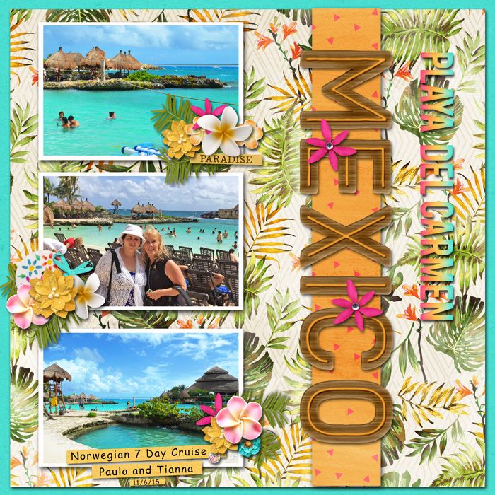 Vacation Memories in Mexico Sweet Shoppe Gallery Cruise scrapbook Vacation Memories in Mexico Sweet Shoppe Gallery Cruise scrapbook