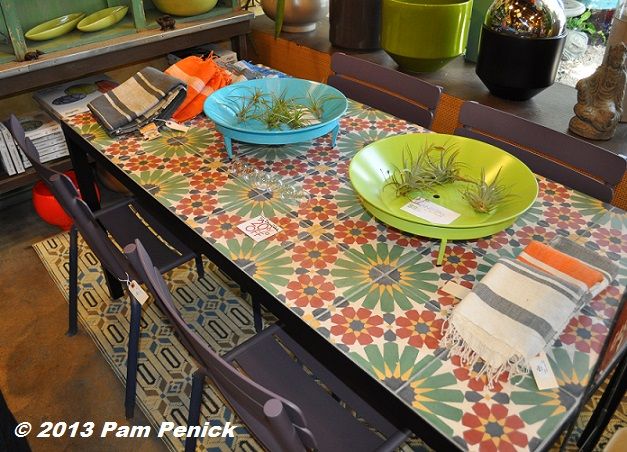 i love this tile top table great for the deck or patio or inside in the kitchen potted garden shop in los angeles - Garden Furniture Los Angeles i love this tile top table great for the deck or patio or inside in the kitchen potted garden shop in los angeles - Garden Furniture Los Angeles