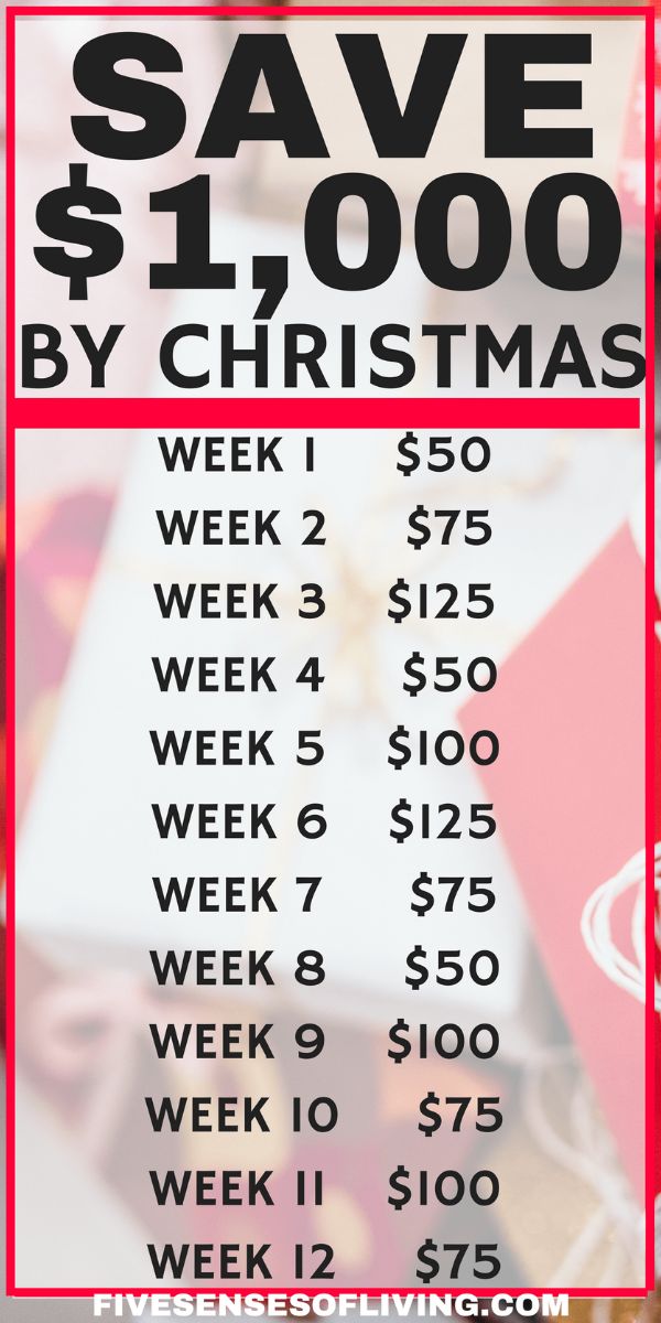 The One Thousand Dollar 12 Weeks Savings Plan