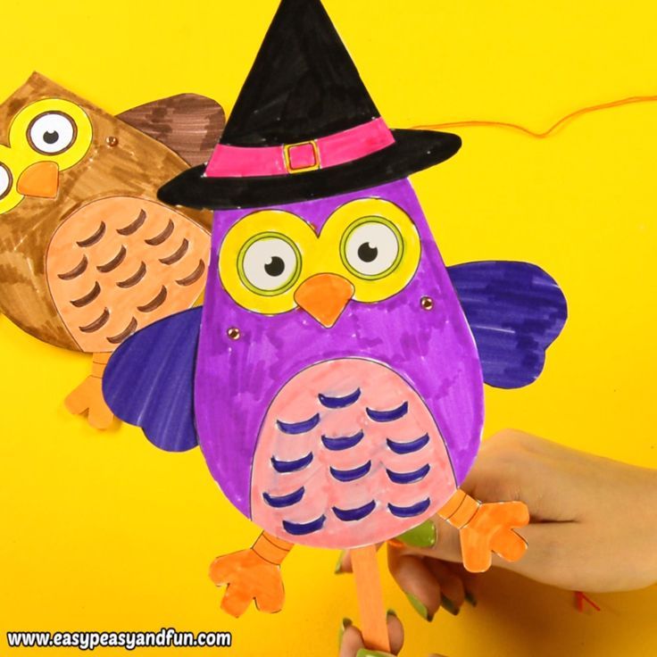 Drucken Sie diese bewegliche Eulenpuppen-Bastelvorlage - Sto ... #bastelvorlage...