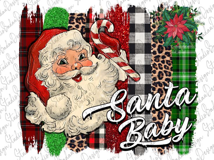 Santa Baby Brushstrokes Png Brushstrokes Santa Claus Png Santa Baby Png Merry Christmas Png Sublimation Designs Digital Downloads In 2021 Png Santa Baby Sublime