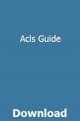 acls manual pdf free download