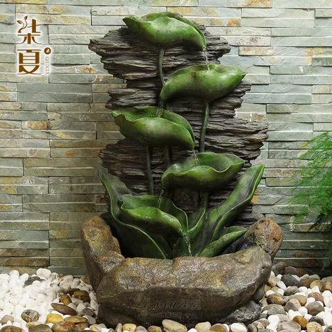Large European style fountain water creative home decoration living room feng sh...
