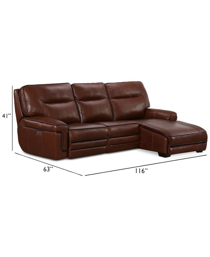 Enzo Leather Reclining Sofa Sectional With Chaise Power Enzo Leather Reclining Sofa, Leather Chaise Sectional Sofa With Recliner