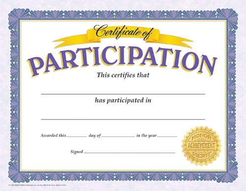 certificate of recognition content
