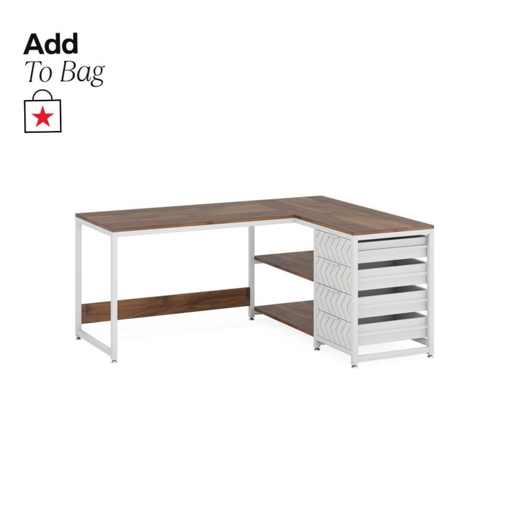Tribesigns L Shaped Computer Desk with Storage Drawers, 59 inch Corner