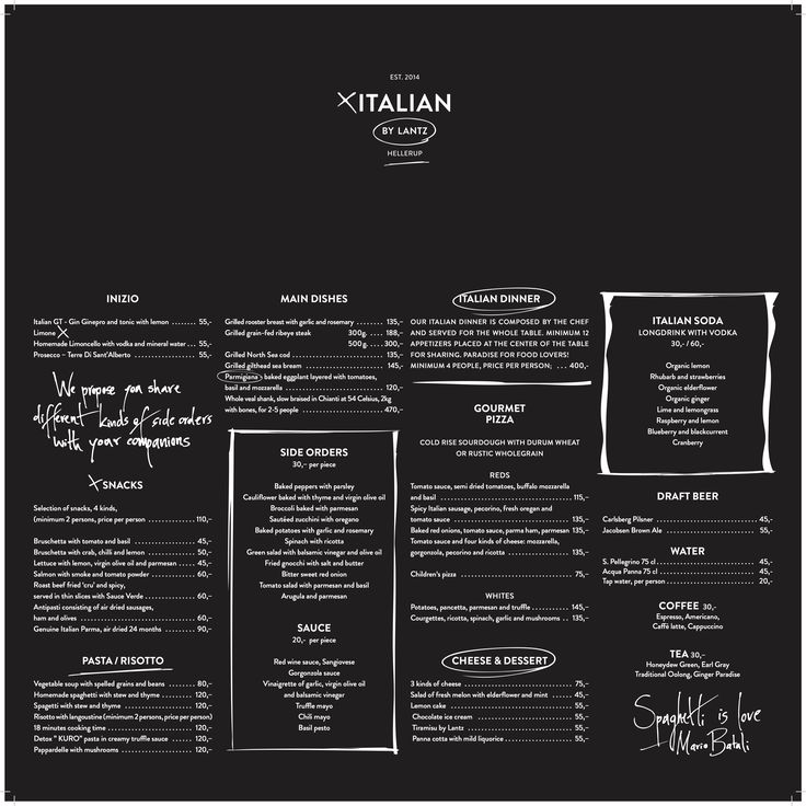 Popup Italian By Lantz - English Menu - Frank Lantz Italian By - italian menu Popup Italian By Lantz - English Menu - Frank Lantz Italian By - italian menu