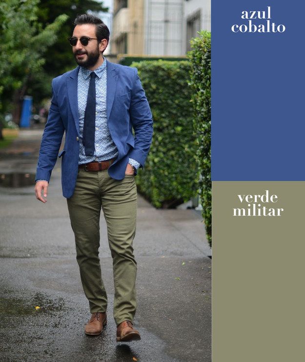 Azul cobalto + verde militar | 17 Combinaciones de color que todo hombre puede usar Men Casual, Casual, Jeans, Mens Business Casual Outfits, Mens Casual Outfits, Mens Fashion Suits, Pants Outfit Men, Business Casual Men, Mens Clothing Styles