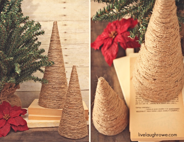 twine wrapped christmas trees with livelaughrowe come crafts christmas trees