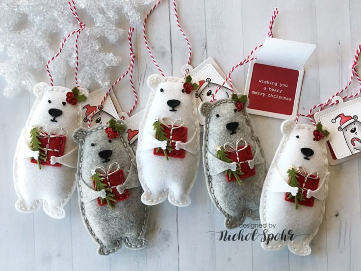 MULTI-COLOR PLUSH FELT CARDINAL w// SEQUINS CHRISTMAS TREE ORNAMENT