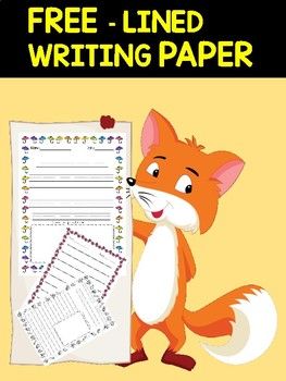 LINED WRITING PAPER - FREE Primary Line Writing Paper - With Drawing Frames This resource contains 3 primary lined writing pages with different frames for drawing. This resource will help your students become better writers and spellers! I hope your