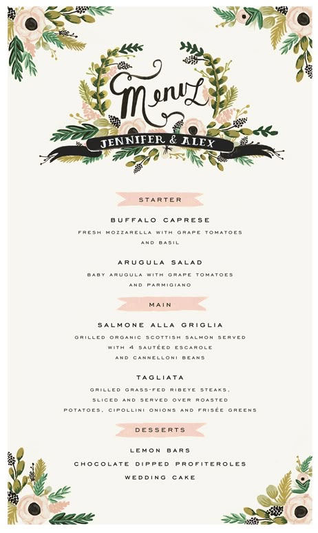 196 Best Wedding Menu Ideas Images On Pinterest Dinner Our Menu Stationary Paper Co See If They Can Do A Tail Cigar Sign And Food Dessert Labels To Match