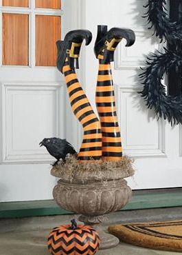create a whimsically fun and frightening scene in your outdoor space with the set of two