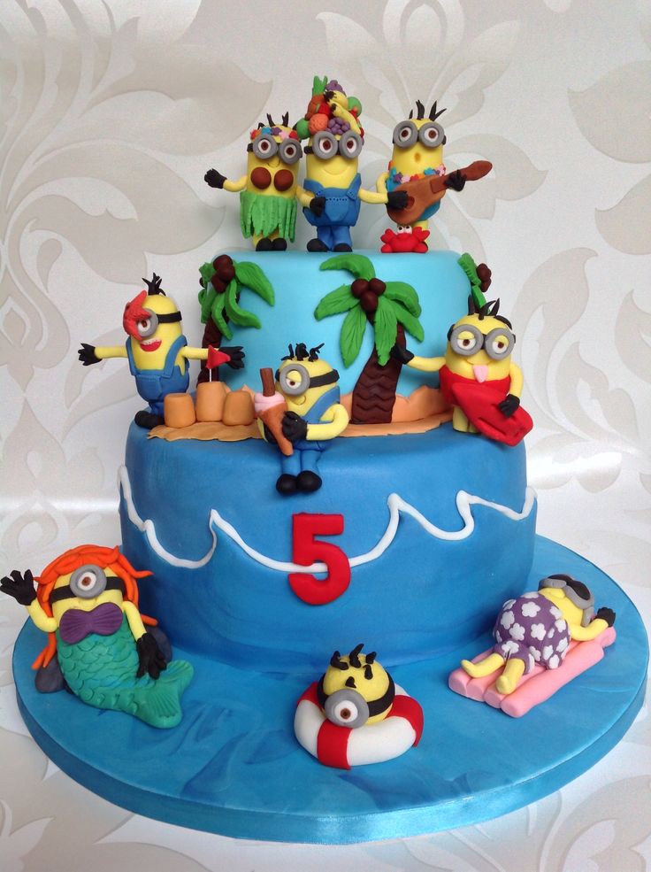 82 Best Minions Cakes Images On Minion Minion Beach Party Cake