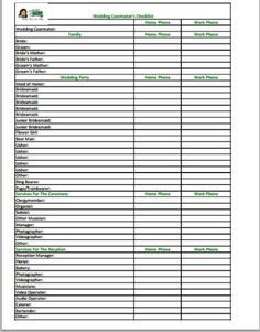day of wedding coordinator checklist