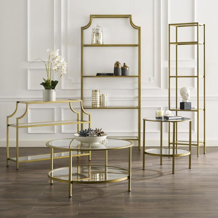 Crosley Aimee Glass Coffee Table 217 51 Ojcommerce In 2022 Etagere Bookcase Furniture Collection Crosley Aimee Glass Coffee Table 217, Crosley Aimee Console Table