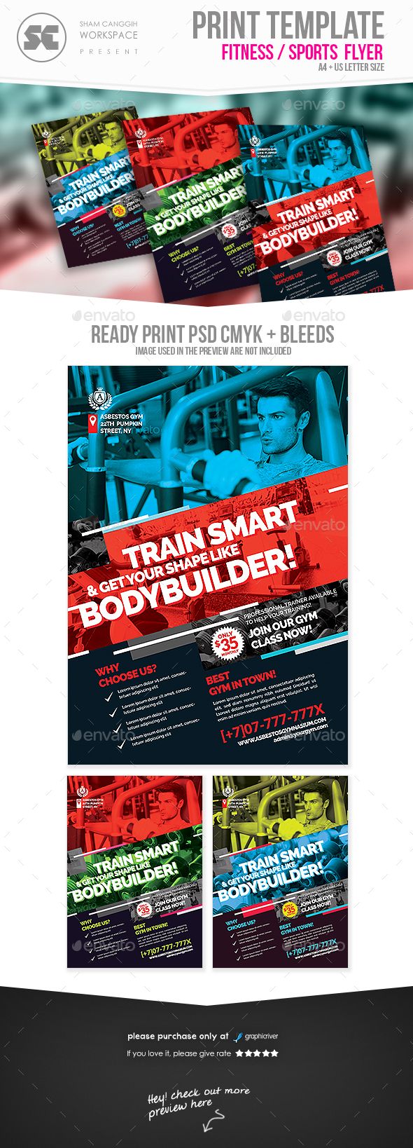 12 best fitness brochures images on pinterest flyer design gym flyers templates red blue