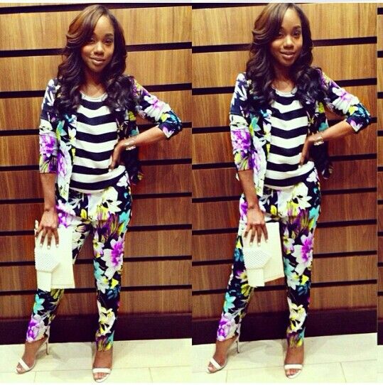 floral print trouser suit