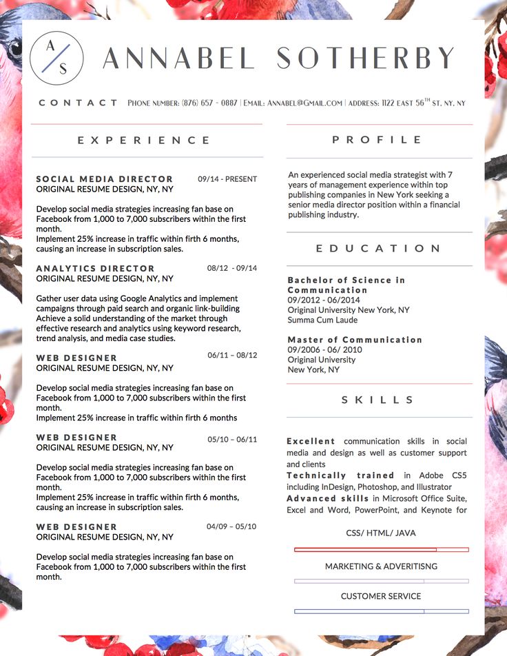annabel sotherby beautiful resume template