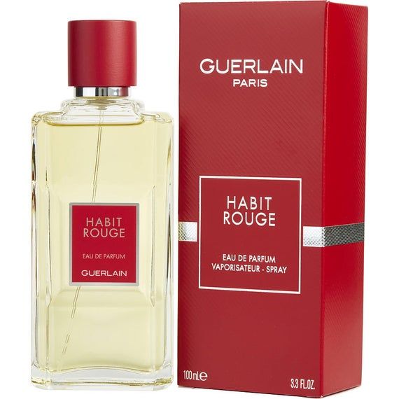 Guerlain Habit Rouge Eau De Parfum For Men 100ml Rare Etsy In 2021 Eau De Parfum Guerlain Perfume And Cologne