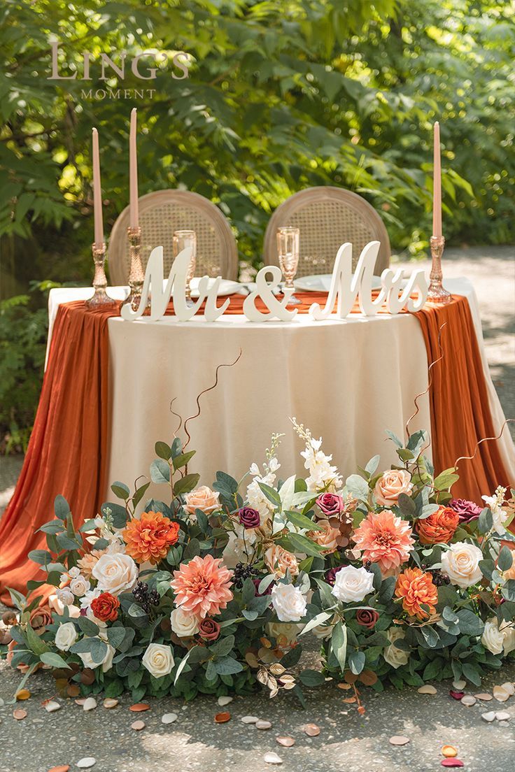 Terracotta Head Table Wedding Reception Rustic Wedding Ideas Terracotta Head Table Wedding Reception Rustic Wedding Ideas