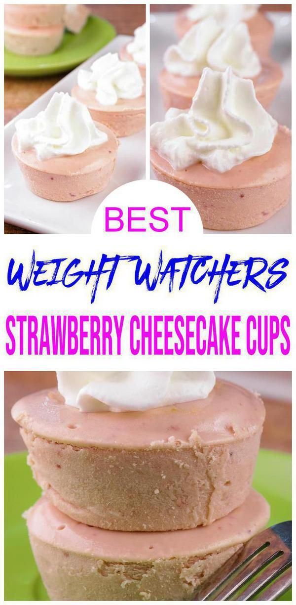 the best weight watchers strawberry cheesecake cups are made with only