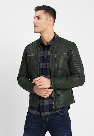 Skintan Childrens Leather Biker Jacket Logan