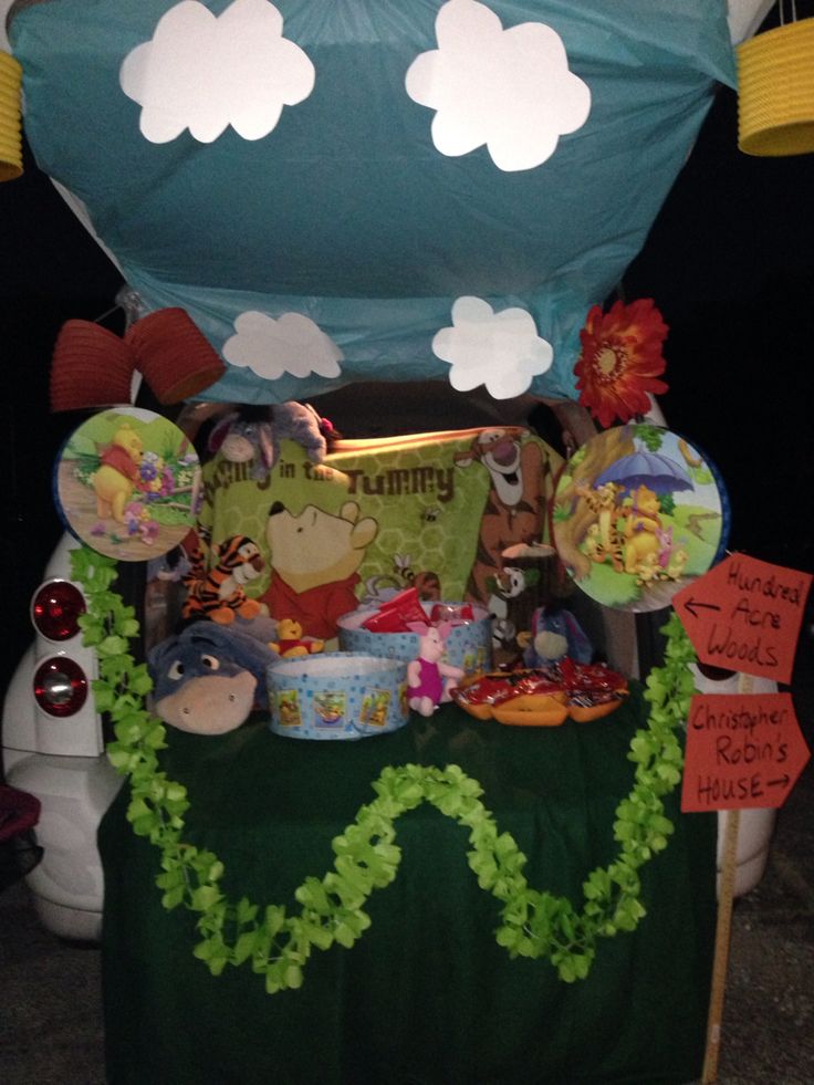 winnie the pooh themed trunk for trunk or treat trunk or treathalloween decorationshalloween