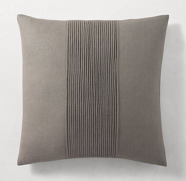 Linen Vertical Pleat Pillow Cover by Linen Vertical Pleat Pillow Cover by