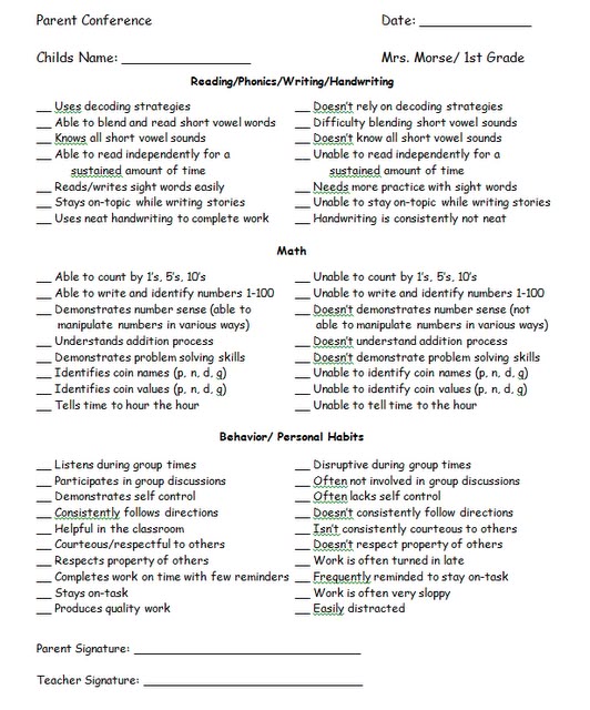 Best 25+ Parent conference form ideas on Pinterest Student self - meeting evaluation form Best 25+ Parent conference form ideas on Pinterest Student self - meeting evaluation form