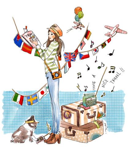 「travel illustration」の画像検索結果