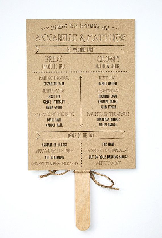 paper programs for events