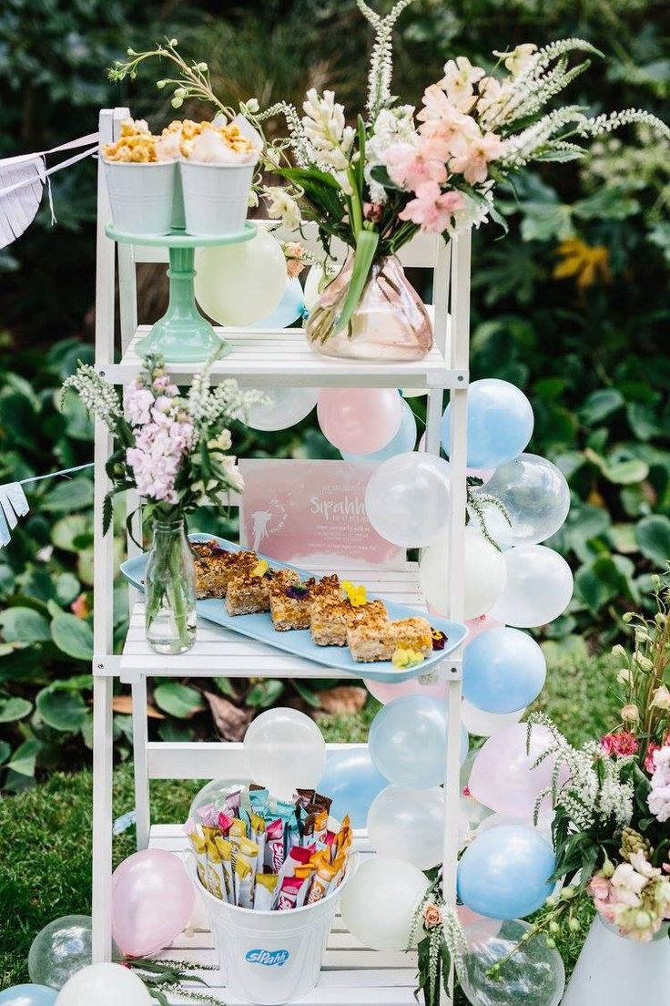White Three Tiered Shelves And Pastel Cake Stand From MY Sweet Event Melbourne White Three Tiered Shelves And Pastel Cake Stand From MY Sweet Event Melbourne