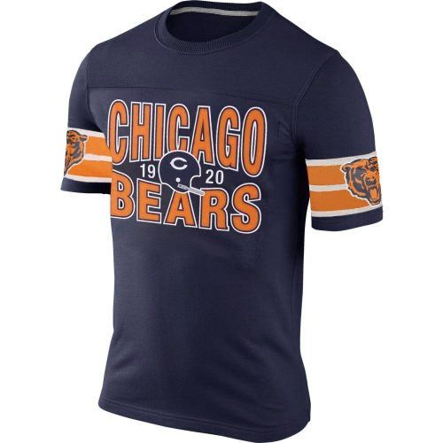 Nfl Chicago Bears Nike Rewind Football T Shirt Navy Blue Football Tshirts Chicago Bears